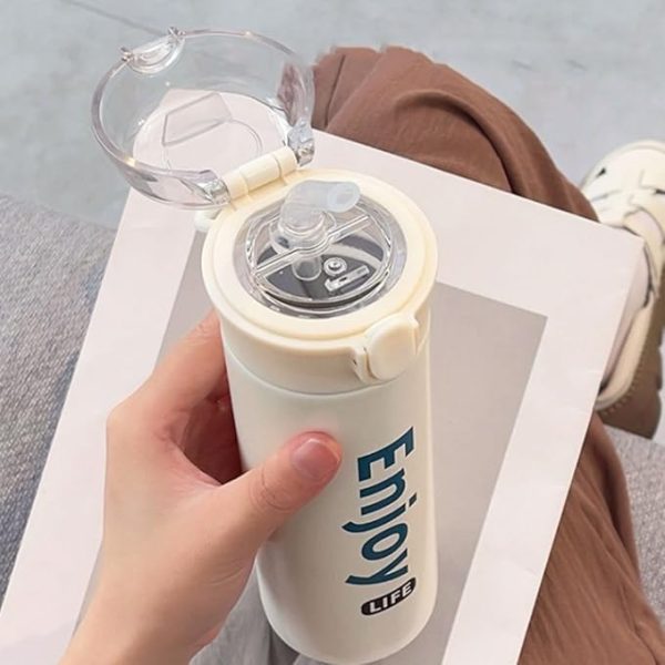 Reusable Portable Travel Mug Simple Stainless Steel Drinking Cup - Image 5